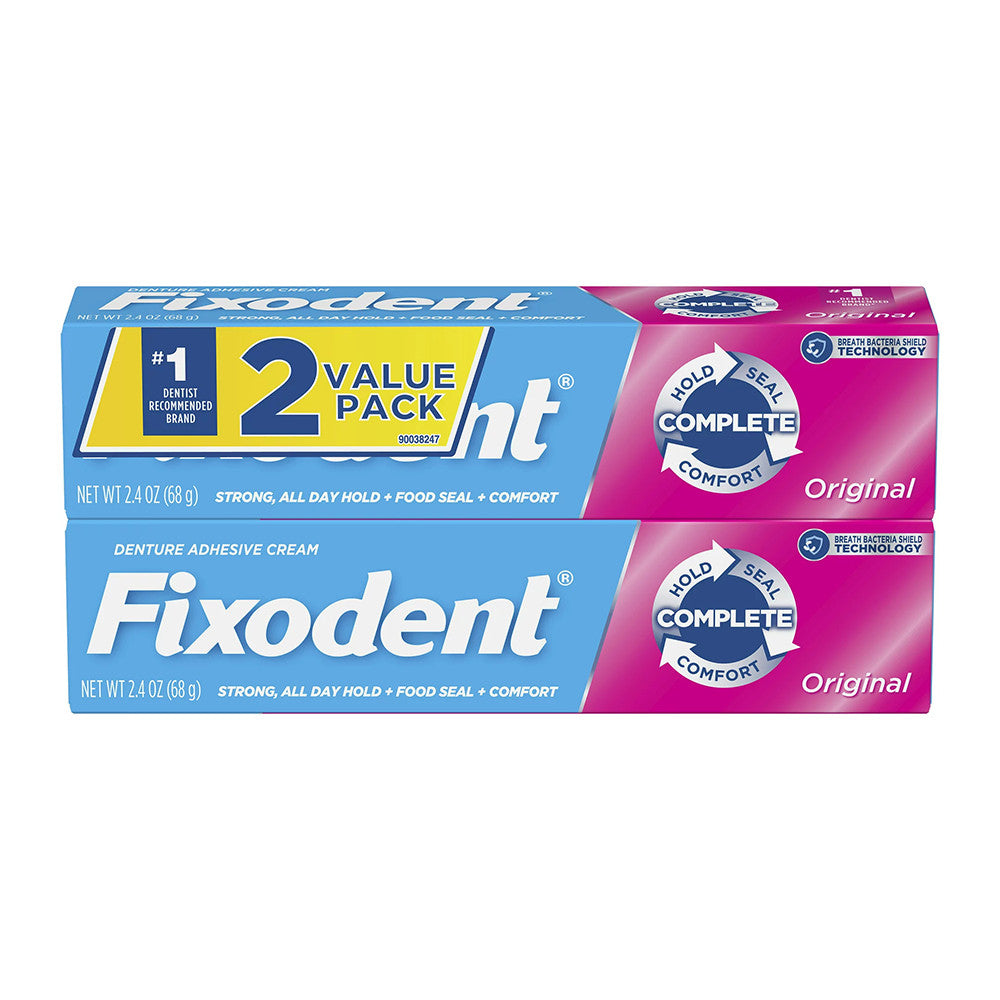 Fixodent Complete Original Denture Adhesive Cream, 4.8 Oz, 2 Pk